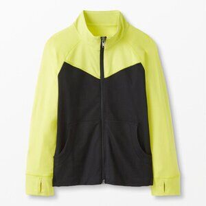 Hanna Andersson UV Colorblock Full Zip Jacket & Shorts Keylime/Black/Pink 2T